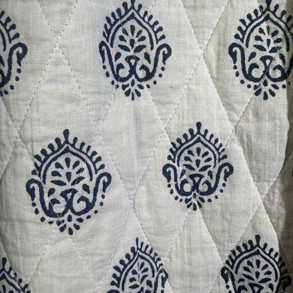 MADISON MATHEWS Jacket Medium Corduroy Quilted Mandarin Collar Loop Button - Picture 10 of 14